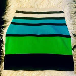 Express Color-Block Mini Skirt